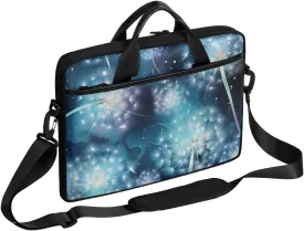 13-15-Inch Blue Dandelion Laptop Bag Dandelion Shoulder Laptop Bag For Work, Travel, Business Trips