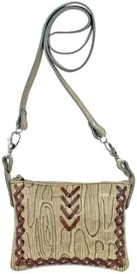 American West Womens Driftwood Trail Rider Crossbody/Hip Bag (Sand)