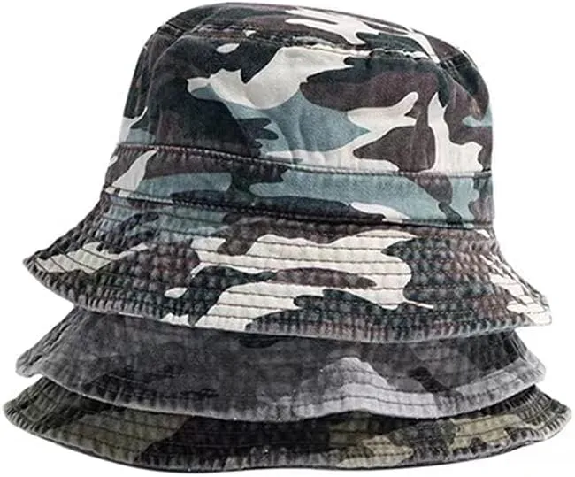 Clakllie Cotton Fisherman Cap Unisex Bucket Hat Foldable Lightweight UV Protation Caps Hiking Travel Hats Outdoor Sports Cap