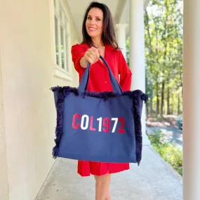 COL1972 Fringe Navy Purse