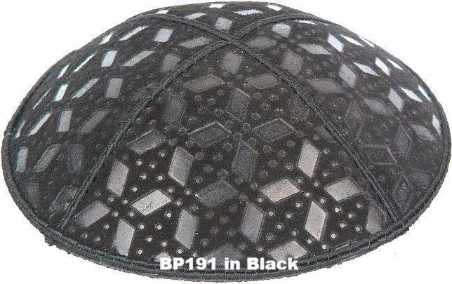 Embossed Suede Kippahs Blind Embossed Suede Kippot