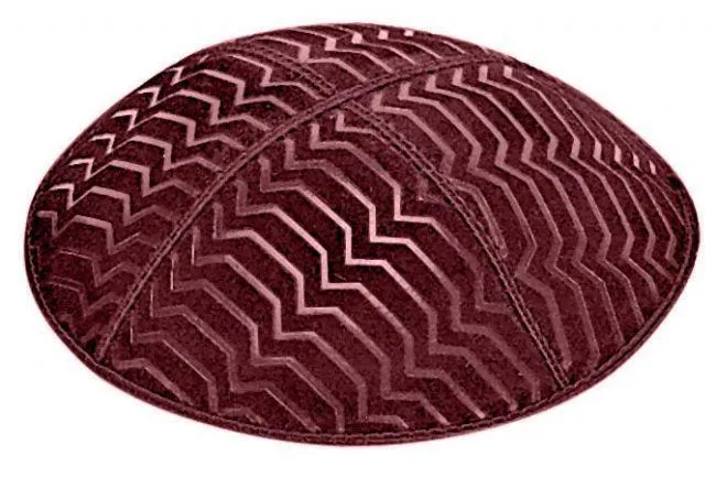 Embossed Suede Kippahs Blind Embossed Suede Kippot