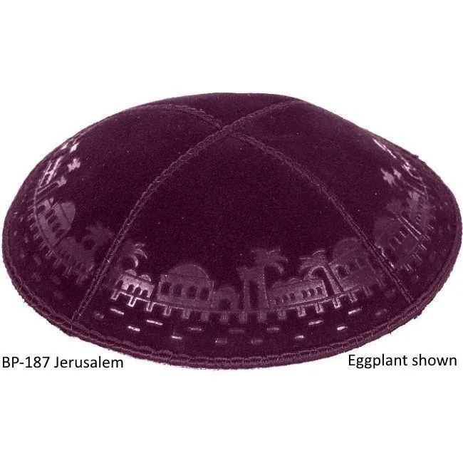 Embossed Suede Kippahs Blind Embossed Suede Kippot