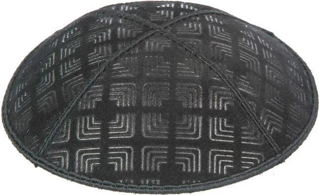 Embossed Suede Kippahs Blind Embossed Suede Kippot