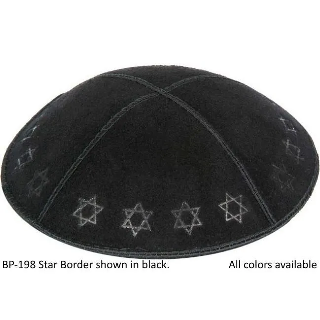Embossed Suede Kippahs Blind Embossed Suede Kippot