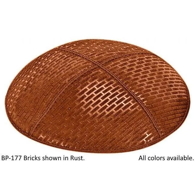 Embossed Suede Kippahs Blind Embossed Suede Kippot