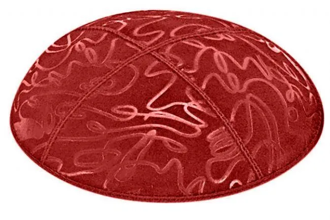 Embossed Suede Kippahs Blind Embossed Suede Kippot