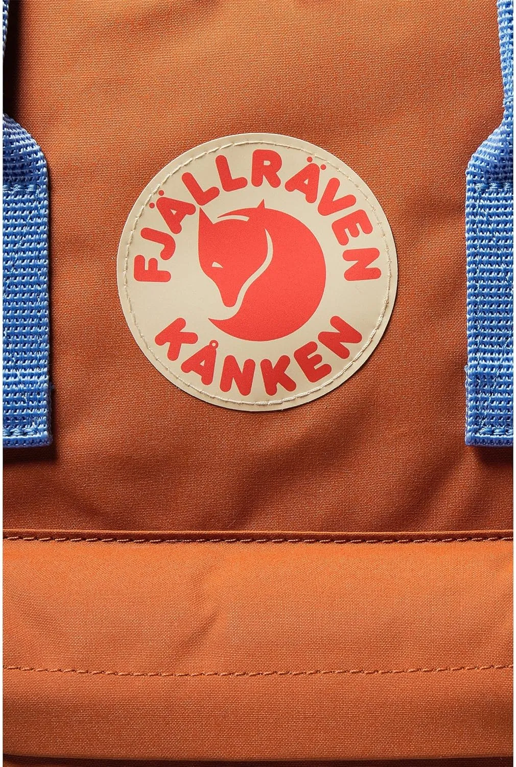 Fjllrven Knken Backpack for Men, and Women - Lightweight Rugged Vinylon Fabric, Dual Top Handles with Snap Closure, and Classy Look Teracotta Brown/Ultramarine One Size One Size