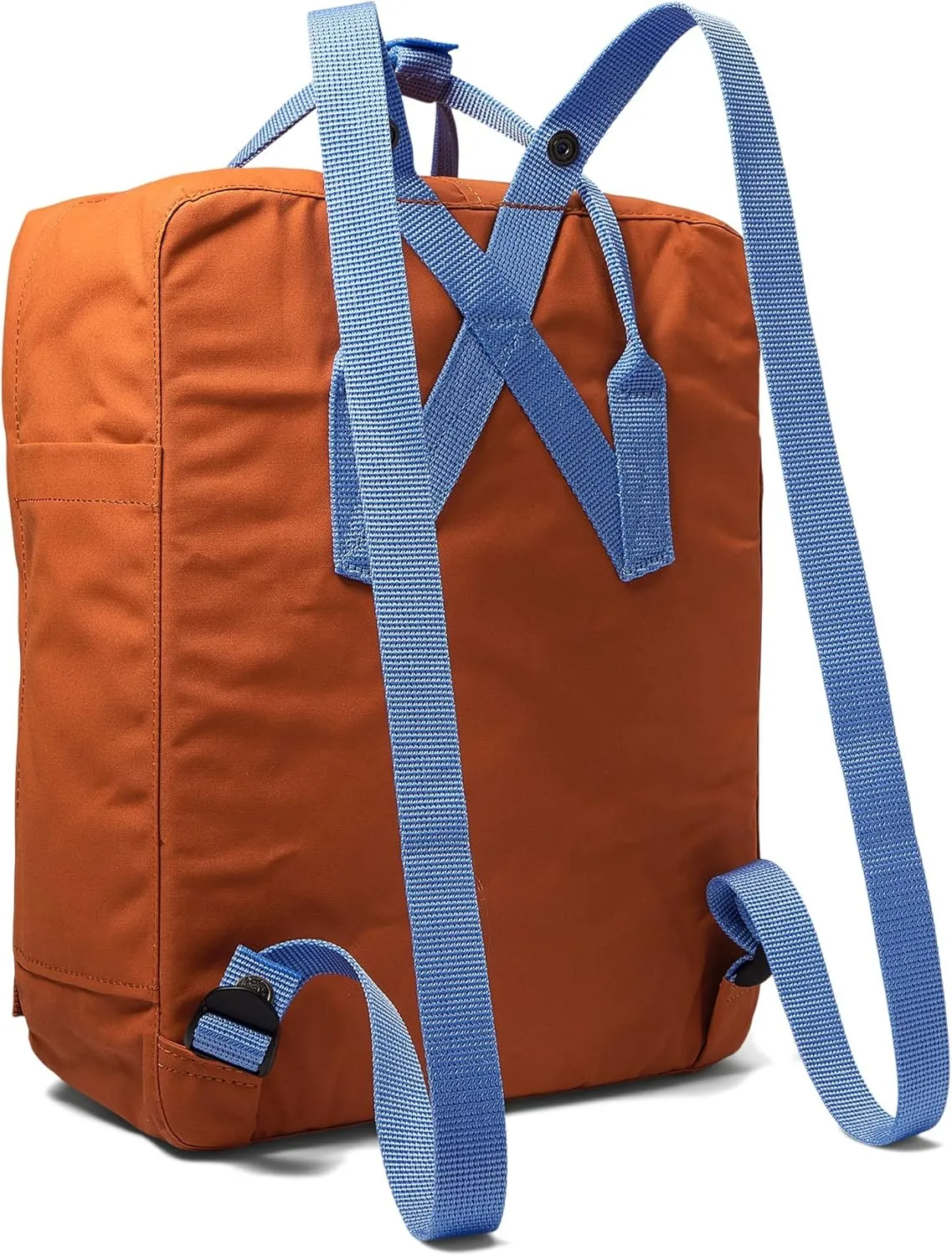 Fjllrven Knken Backpack for Men, and Women - Lightweight Rugged Vinylon Fabric, Dual Top Handles with Snap Closure, and Classy Look Teracotta Brown/Ultramarine One Size One Size