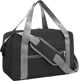 For Spirit Airlines Personal Item Bag 18x14x8 in Underseat Carry-on Luggage foldable Travel Duffle Bag for Airplanes(30L, Black)