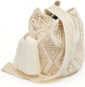 Generic Original WAYUU mochila bag for women, authentic crochet pattern Handmade boho crossbody, Fairtrade Gifts from Colombia., Design 27 - Medium