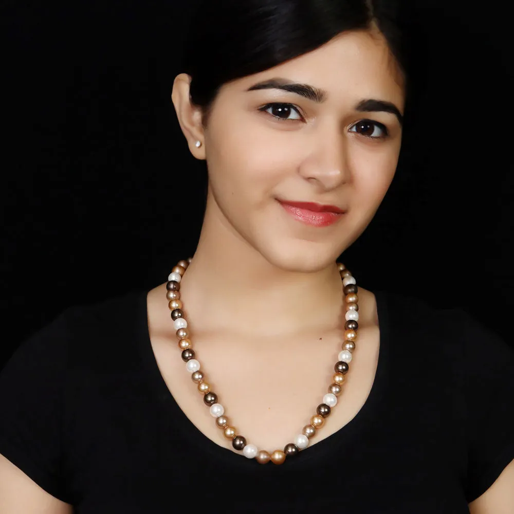 Imeora Multicolor 10mm Shell Pearl Necklace