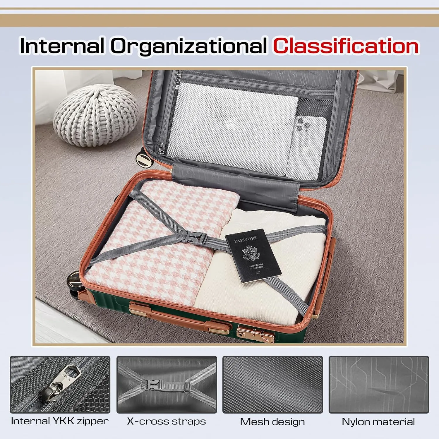 Joyway Carry on Luggage Sets, Expandable Hard Shell Carry-on Suitcase with Spinner Wheels, Lightweight Travel Luggage with TSA Lock