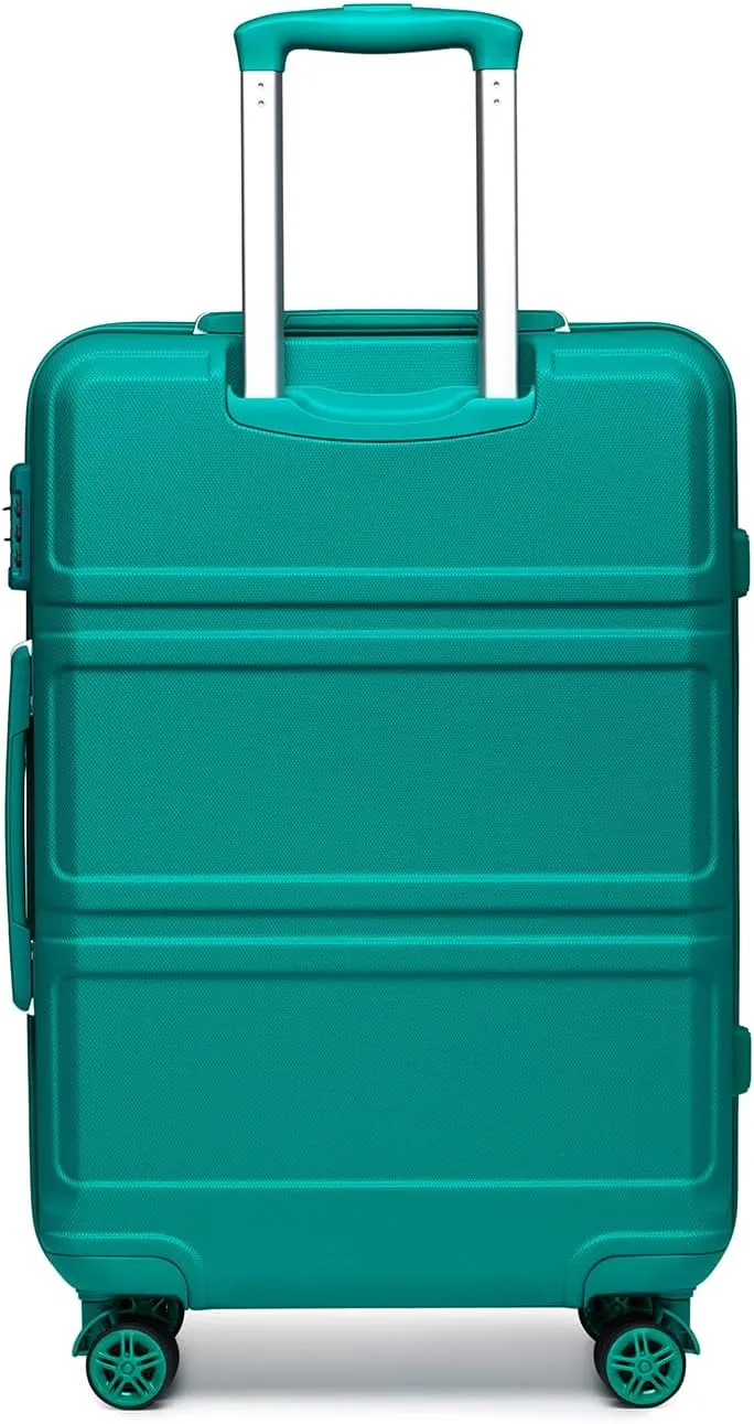 Kono 20'' Carry on Luggage Lightweight with Spinner Wheel TSA Lock Hardside Luggage Airline Approved Carry on Suitcase Turquoise