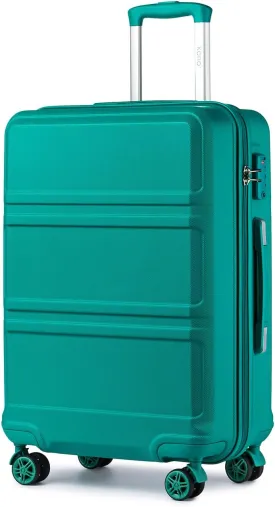 Kono 20'' Carry on Luggage Lightweight with Spinner Wheel TSA Lock Hardside Luggage Airline Approved Carry on Suitcase Turquoise