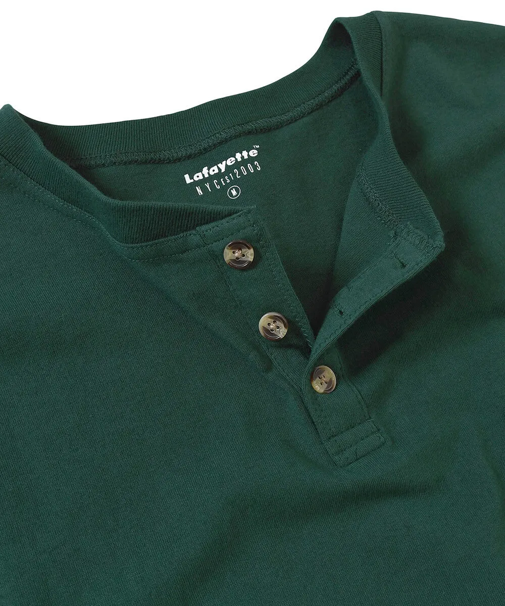 Lafayette Henry Neck Pocket S/S Tee Green