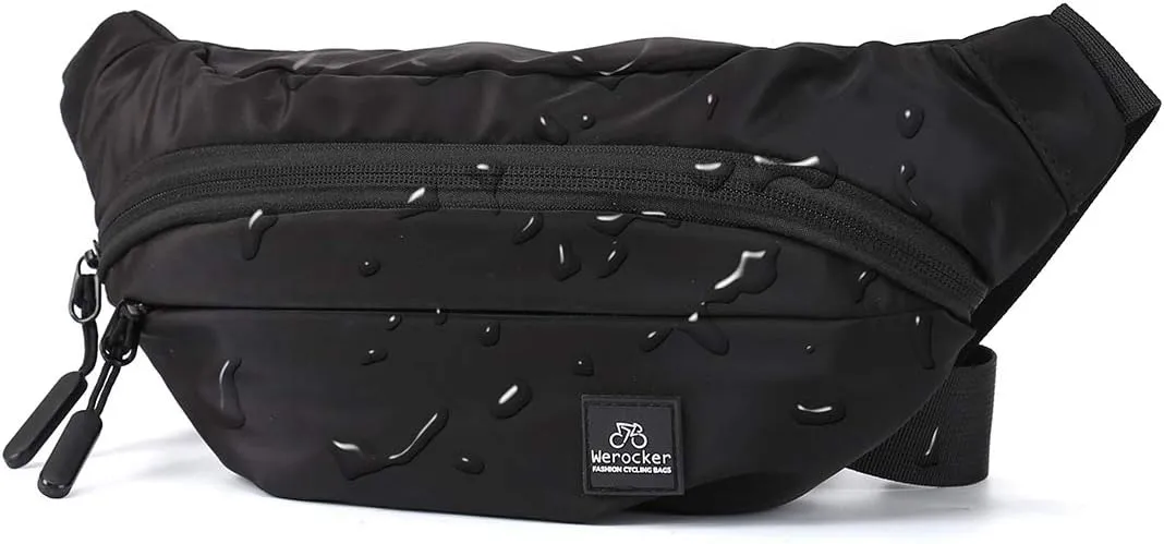 Large Fanny Pack for Men Women Plus Size Waist Waterproof, Gym Outdoor Fashion Belt Waist Bag Pack Pouch for Men with Zipper Adjustable Strap