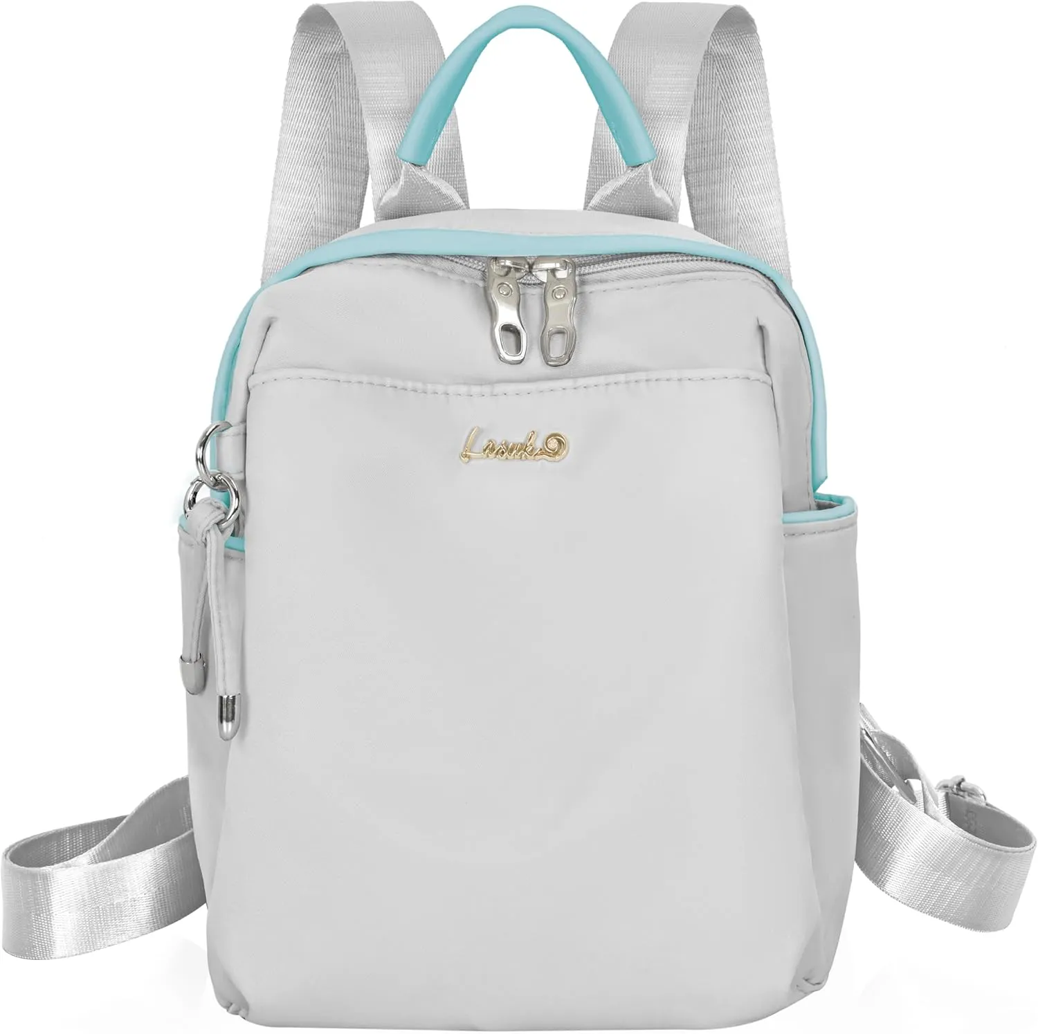 Mini Backpack, Small Lightweight Travel Backpack Purse, Waterproof Daily Backpack Purses, Gray