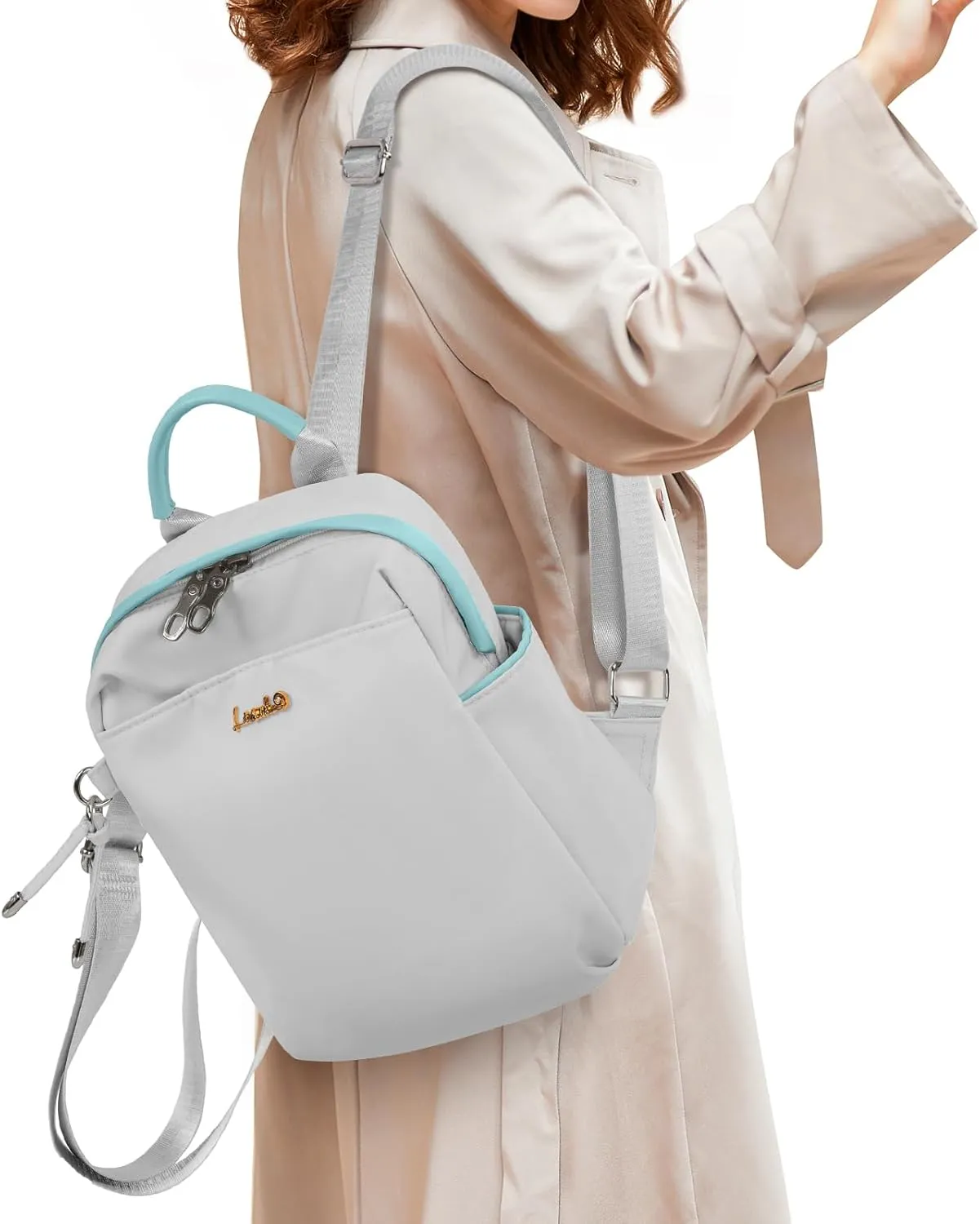 Mini Backpack, Small Lightweight Travel Backpack Purse, Waterproof Daily Backpack Purses, Gray