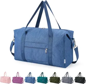 Narwey For Spirit Airlines Personal Item Bag 18x14x8 Foldable Duffle Bag for Travel Packable Duffel Bag for Traveling Carry on Bag for Airplanes Underseat Overnight for Women and Men (Navy Blue)