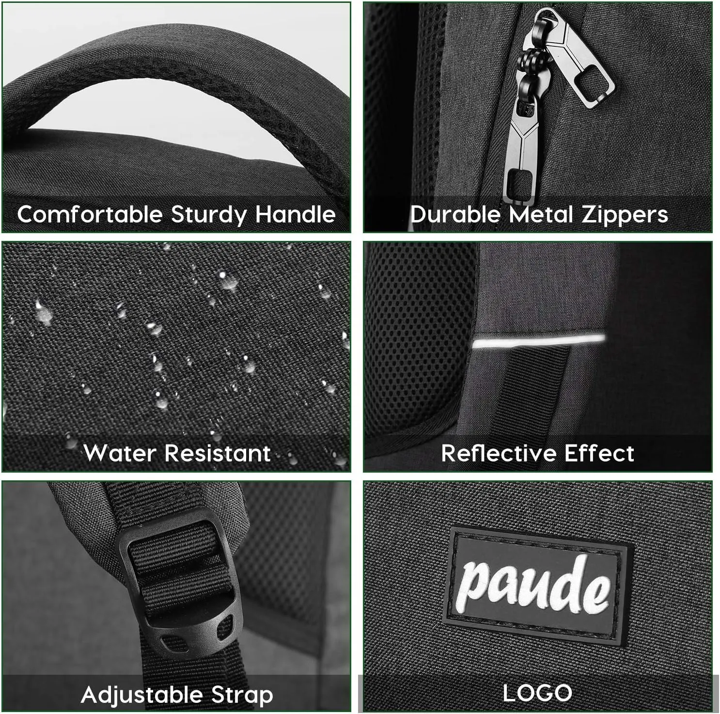 Paude Backpack for Men and Women,17.3 inch School Backpack for Teens,Travel Laptop Backpack with USB Charging port for Business College Travel