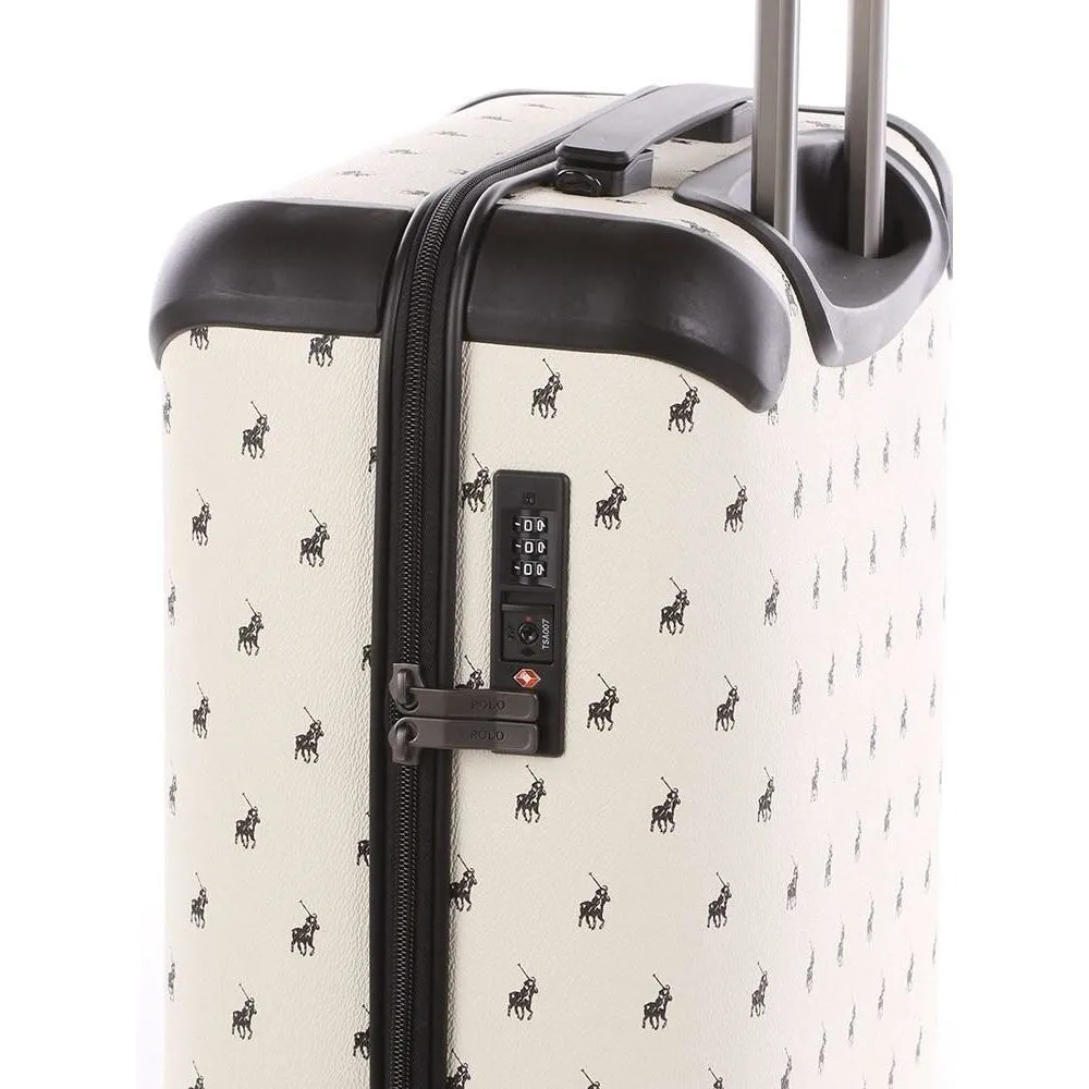 Polo Classic Double Pack Large 4 Wheel Trolley Case Beige