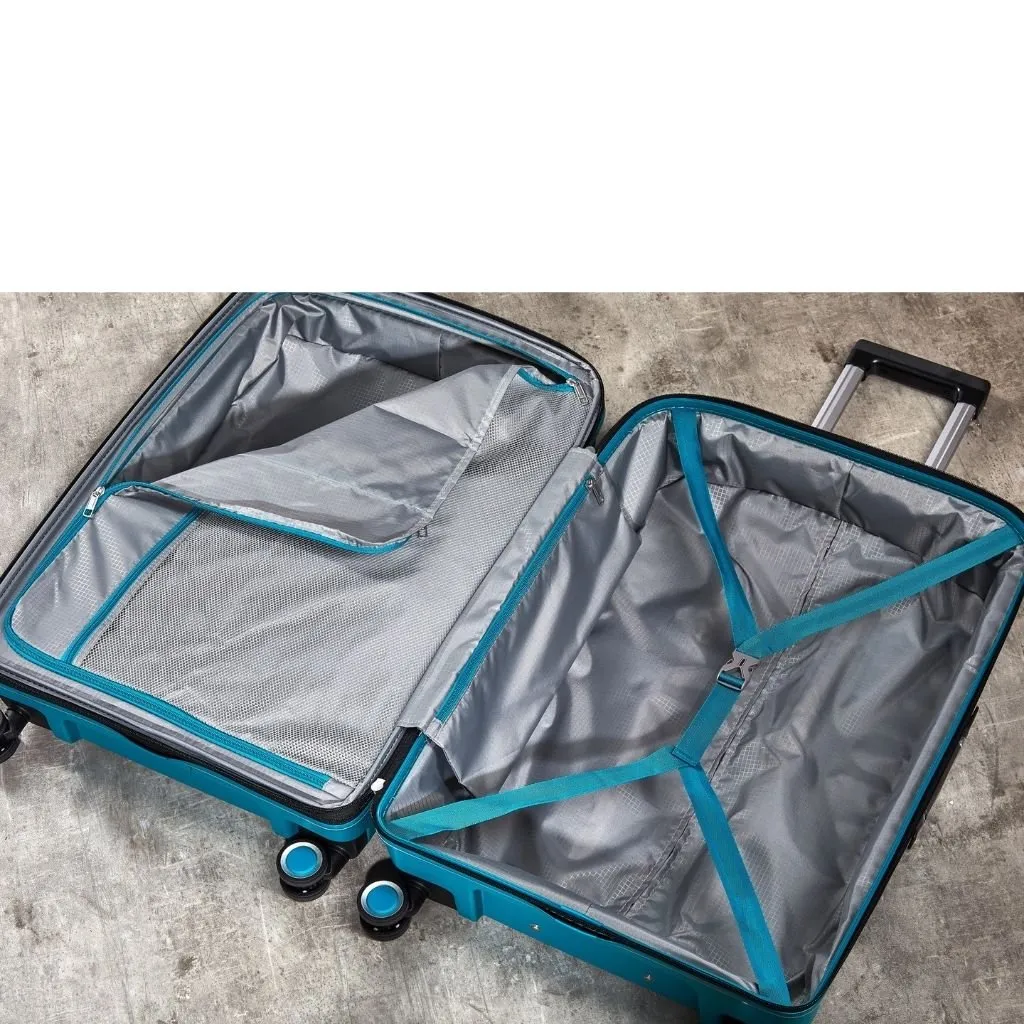 Rock Sunwave 3 Piece Set Expander Hardsided Luggage - Blue