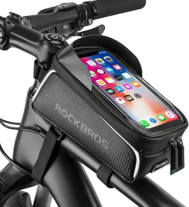 ROCKBROS Bike/Bicycle Phone Front Frame Bag, Waterproof, Tube Bag,Cycling Pouch, Bike Accessories for Men Compatible Phone Under 7