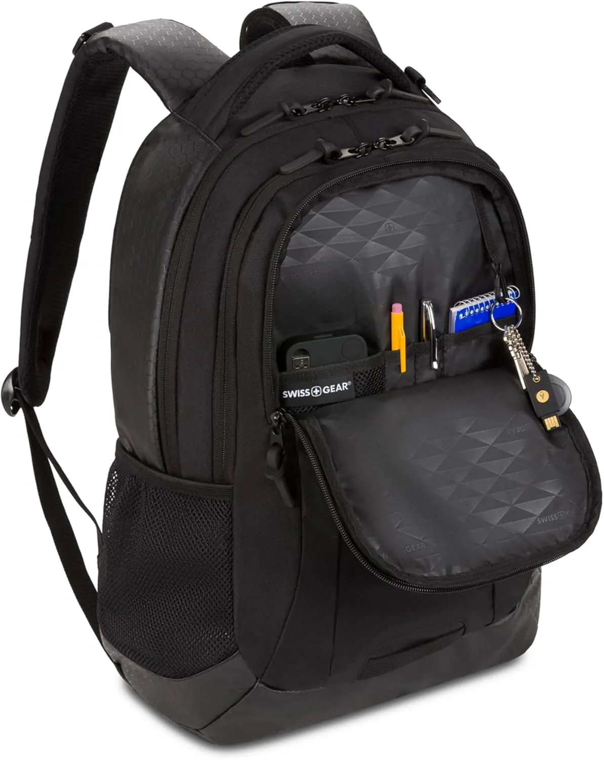 SwissGear Cecil 5505 Laptop Backpack, Black Hex, 18-Inch