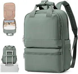 Travel Backpack Carry On Flight Approved Small Travel Backpack For Women Carry On Backpack Personal Item Travel Bag Laptop Teacher Backpack Work Backpack For Traveling On Airplane Army Green