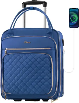 Under Seat Luggage with Wheels for Women Men, Airline Approved Underseat Carry on Luggage for Airplanes, Small Personal Item Travel Bag for Short Trip