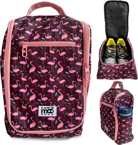 Water Resistant Shoe Bags With Zipper Pockets Large Size for Travel Sport Storage Packing Organizer Flamingos