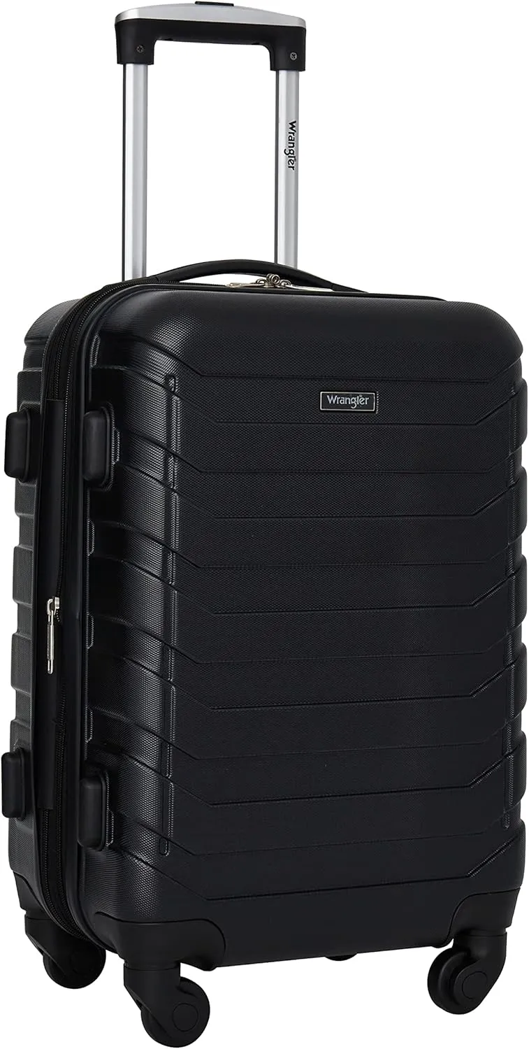 Wrangler Miami Luggage & Packing Cubes, Black, 4 Piece Set
