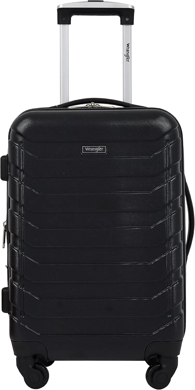 Wrangler Miami Luggage & Packing Cubes, Black, 4 Piece Set