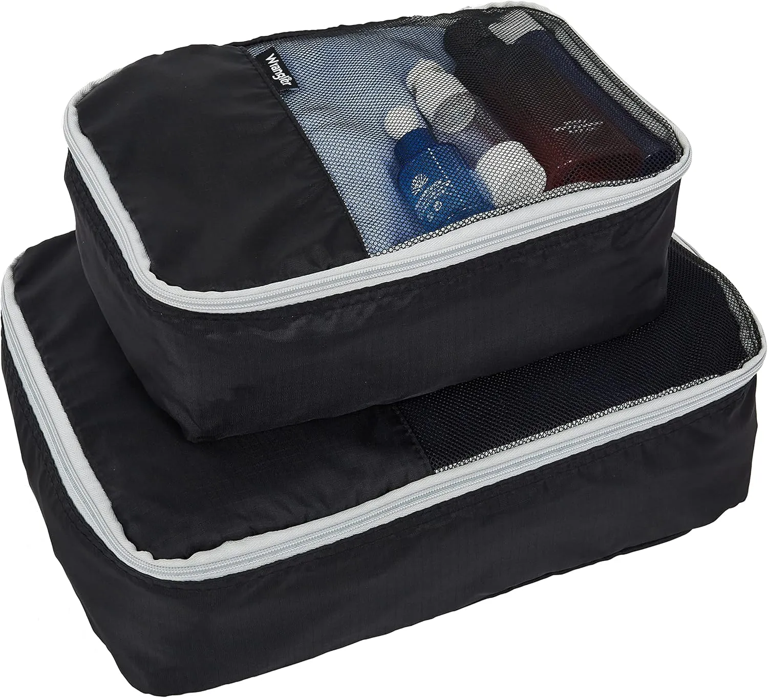 Wrangler Miami Luggage & Packing Cubes, Black, 4 Piece Set