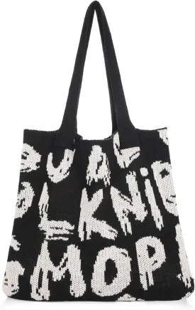 XZQTIVE Crochet Tote Bag for Women Mesh Beach bag for Summer Vacation Aesthetic Hobo Knit Shoulder Bag
